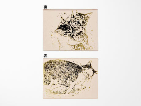 Rokkaku x 365Cat Art Matchbox with Foil Stamped Memo