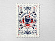 Rokkaku x ObiWan Stamp Shaped Postcard - Ship's Cat