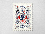 Rokkaku x ObiWan Stamp Shaped Postcard - Ship's Cat