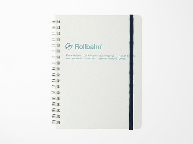Rollbahn Spiral Notebook - Metallic Pearl White