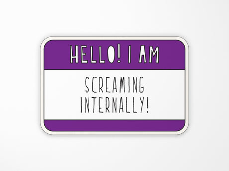 Screaming Internally Vinyl Sticker