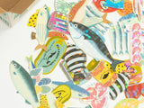 Seafood Mini Crate Stickers