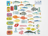 Seafood Mini Crate Stickers