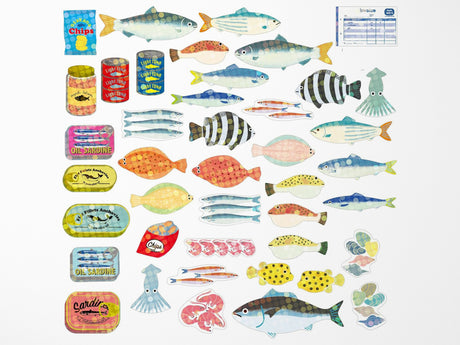 Seafood Mini Crate Stickers