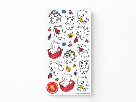 Shopping Shiba Sticker Sheet