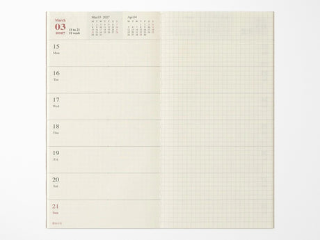 TRAVELER'S Notebook 2027 Weekly + Memo - Regular Size