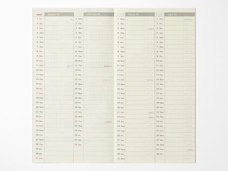 TRAVELER'S Notebook 2027 Weekly Vertical - Regular Size