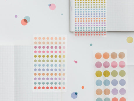 TSUKI no IRO Transparent Dot Stickers - 15mm
