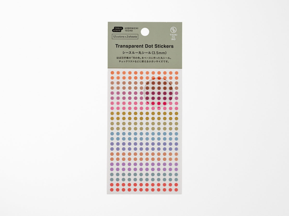 TSUKI no IRO Transparent Dot Stickers - 3.5mm