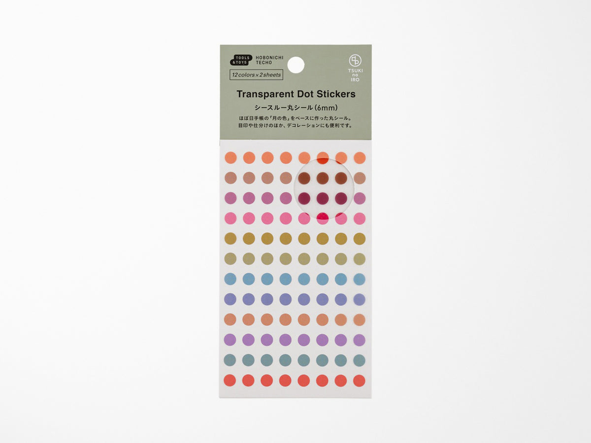 TSUKI no IRO Transparent Dot Stickers - 6mm