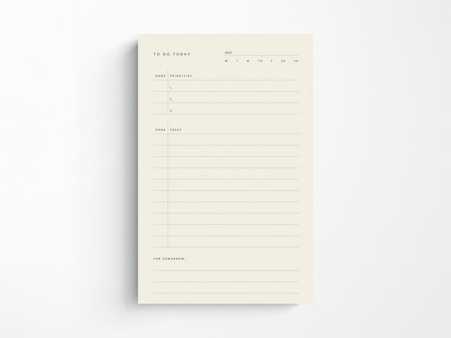 To Do Today Planner Pad
