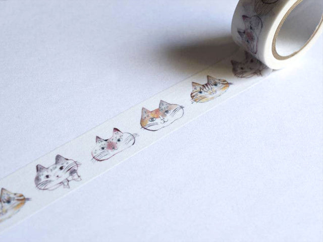 Toraneko Bonbon Washi Tape Cat Faces