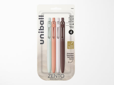Uni-Ball Zento Gel Pen Set of 4 - Boho
