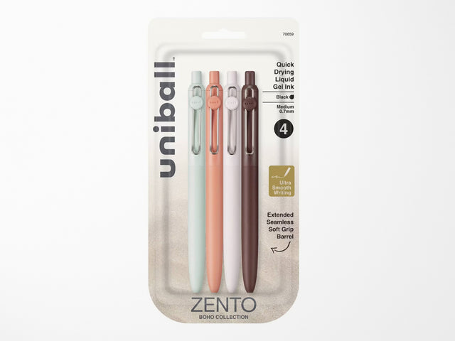 Uni-Ball Zento Gel Pen Set of 4 - Boho