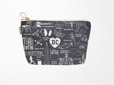 Washington DC Zipped Pouch - Grey