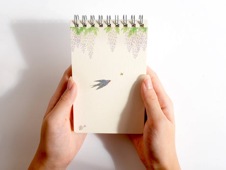 Wisteria & Swallow Ring Memo Pad