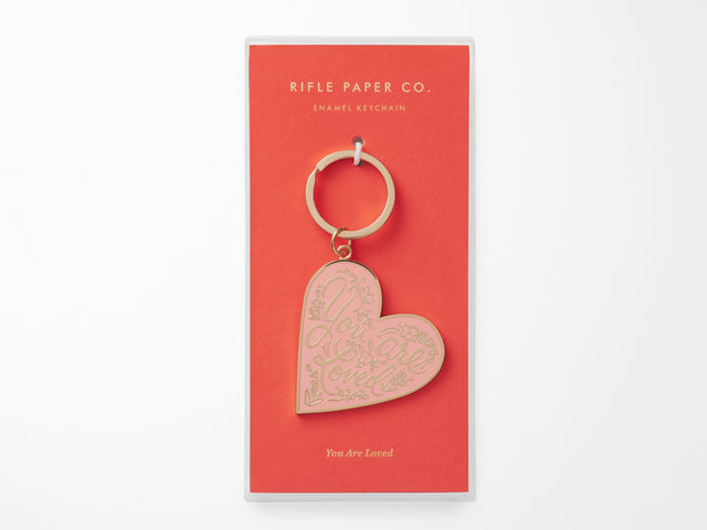You Are Loved Heart Enamel Keychain