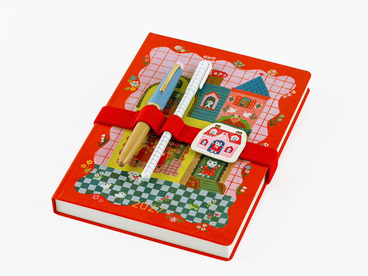 Yumi Kitagishi Book Band with Charm - White Cat