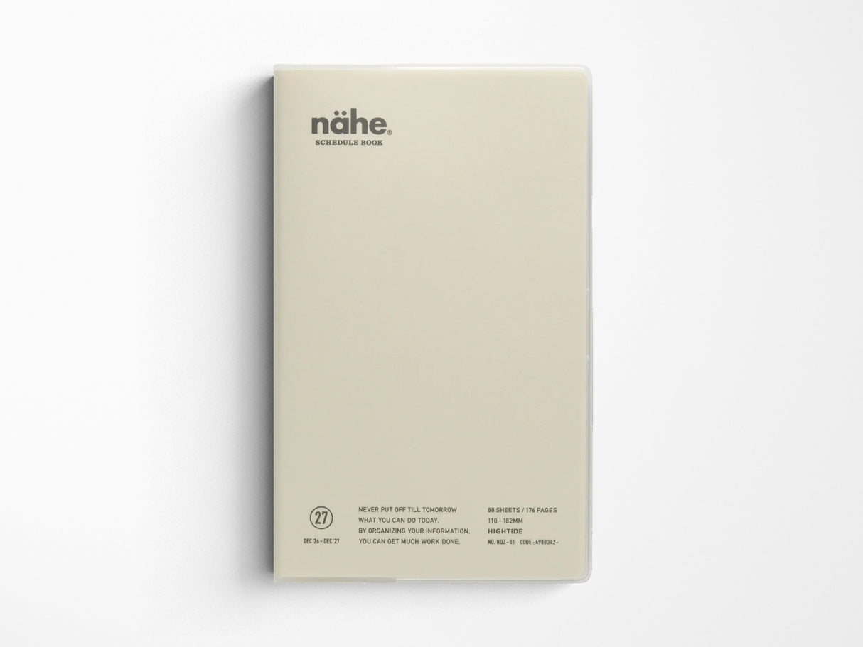 Hightide 2027 Weekly Schedule Book Nähe B6 Slim Vertical