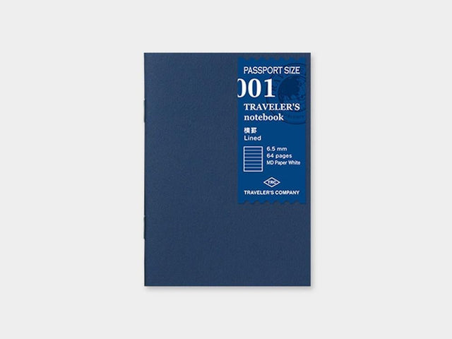 001 Lined Refill TRAVELER'S Notebook - Passport Size