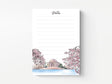 Cherry Blossom DC Jefferson Memorial Notepad