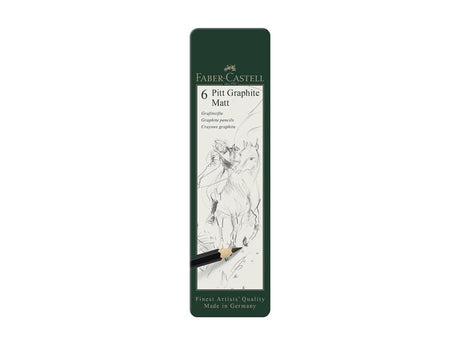 Faber Castell Pitt Graphite Matte Pencils, Set of 6