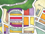 Mt Pleasant Art Map Greeting Card