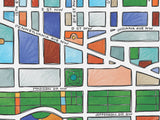 National Mall Art Map Greeting Card
