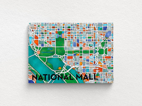National Mall Art Map Greeting Card
