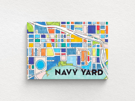 Navy Yard Art Map Greeting Card