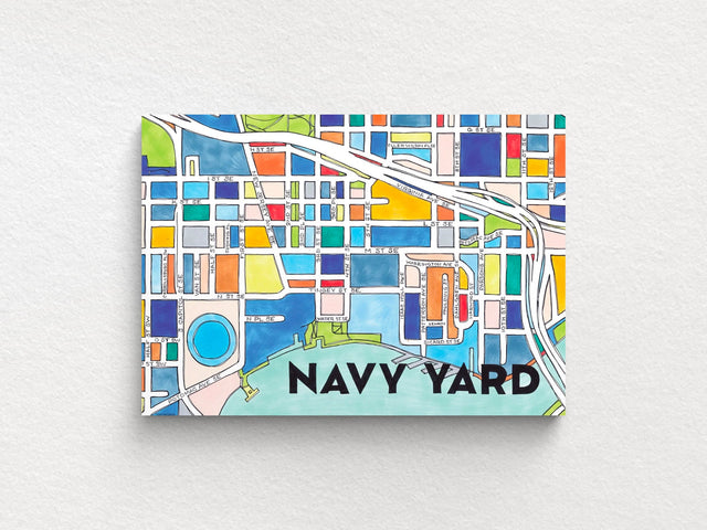 Navy Yard Art Map Greeting Card