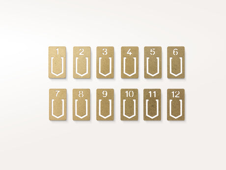 Brass Number Clips