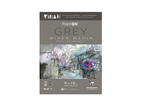 Clairefontaine PaintON Mixed Media Artist Pad Grey