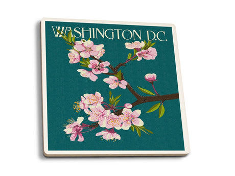 Coaster Washington DC Cherry Blossoms Blue