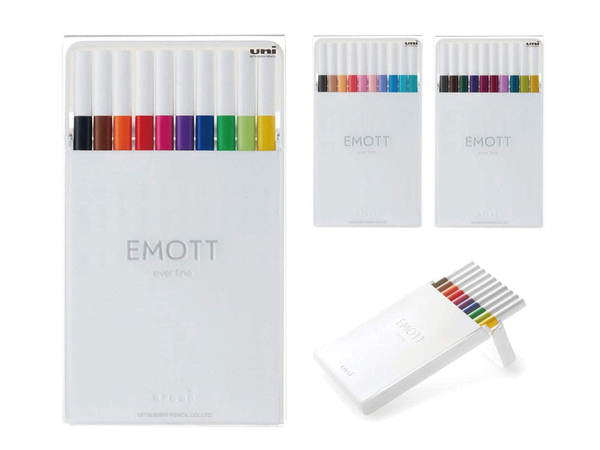Emott Ever Fine Color Liners Set of 10 #1 Vivid