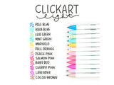 Zebra ClickArt Retractable Marker Pens Set of 12 - Light